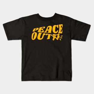 Peace Out - Groovy Peace Kids T-Shirt